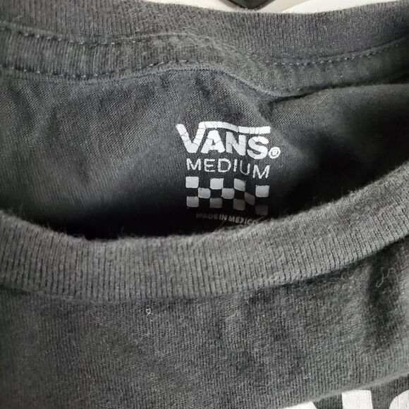 VANS Brand Juniors Medium Black SS Crewneck T-Shirt - Picture 4 of 4